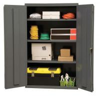 16D676 Storage Cabinet, 60x36x18, 3 Shelves, Gray