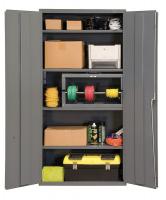 16D677 Storage Cabinet, 72x36x18, 4 Shelves, Gray
