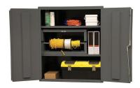 16D679 Storage Cabinet, 42x36x24, 2 Shelves, Gray