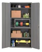 16D680 Storage Cabinet, 72x36x24, 4 Shelves, Gray