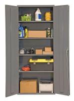 16D681 Storage Cabinet, 84x36x24, 4 Shelves, Gray