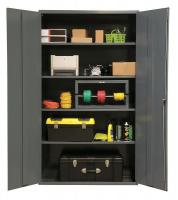 16D682 Storage Cabinet, 72x48x24, 4 Shelves, Gray