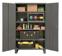 16D683 Storage Cabinet, 78x48x24, 4 Shelves, Gray