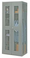 16D688 Janitorial Storage Cabinet, 84x36x18, Gray