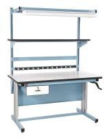 16D764 Bench In A Box, Blue, 72Lx30Wx30H In.