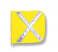 16D833 HD Flag, Reflexite X, 12x12 In, Yellow