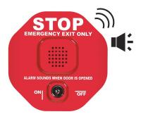 16D849 Wireless exit door alarm device