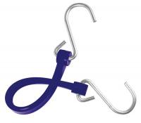 16D937 Bungee Strap, S-Hook, 12 In.L, Purple