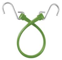 16D938 Bungee Strap, S-Hook, 18 In.L, Green