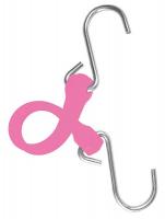 16D952 Bungee Strap, S-Hook, 12 In.L, Pink
