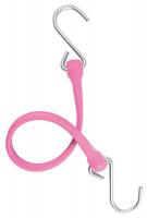 16D956 Bungee Strap, S-Hook, 18 In.L, Pink
