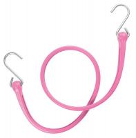 16D964 Bungee Strap, S-Hook, 36 In.L, Pink