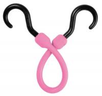 16D968 Bungee Cord, Hook, 12 In.L, Pink