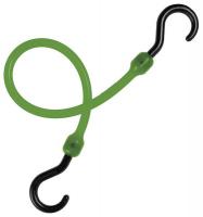 16D970 Bungee Cord, Hook, 18 In.L, Green