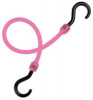 16D972 Bungee Cord, Hook, 18 In.L, Pink