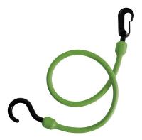 16D986 Bungee Cord, Carabiner, 24 In.L, Green