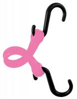 16E320 Bungee Strap, S-Hook, 7 In.L, Pink