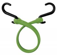 16E328 Bungee Strap, S-Hook, 13 In.L, Green