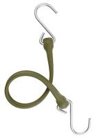 16E371 Bungee Strap, S-Hook, 13 In.L, Camo Green