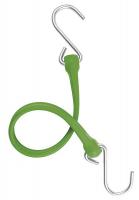 16E373 Bungee Strap, S-Hook, 13 In.L, Green