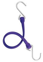 16E374 Bungee Strap, S-Hook, 13 In.L, Purple