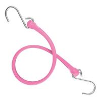 16E387 Bungee Strap, S-Hook, 19 In.L, Pink