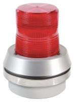 16G537 Horn Strobe, Red, Cast Aluminum, 120VAC