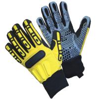 16P214 Anti-Vibration Gloves, M, Black/Yellow, PR