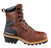 16P665 Logger Boots, Steel Toe, 8In, Brn, 15W, PR