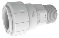 16T758 Male Connector, 1/2 CTS x 1/2 NPT, White