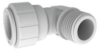16T767 Male Fixed Elbow, 1/2 CTS x 1/2 NPT, White