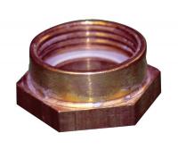 16U053 Spud Coupling, Connection Wall, 1 In, Brass