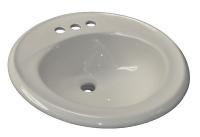 16U062 Kentucky Countertop Sink, 19 In, Rnd