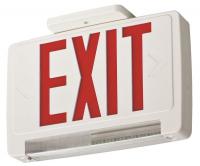 16U220 Exit Sign w/Emergency Lights, 3W, Red