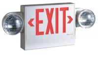 16U381 Exit Sign w/Emergency Lights, 5.4W, Red