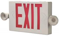 16U388 Exit Sign w/Emergency Lights, 2.3W, Red