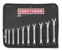 16W242 Combo Wrench Set, Chrome, 10-19mm, 10 Pc