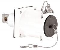 16W394 Panel Receptacle, Single Hole, Male, White