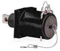 16W395 Panel Receptacle, Single Hole, Male, Black