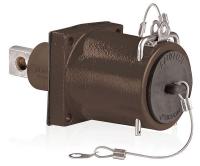 16W396 Panel Receptacle, Single Hole, Male, Brown