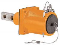 16W424 Panel Receptacle, Dbl Hole, Female, Orange