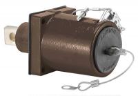 16W429 Panel , 45 Deg, Single Hole, Male, Brown