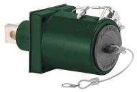 16W449 Panel , 45 Deg, Single Hole, Female, Green