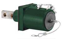 16W457 Panel , 45 Deg, Dbl Hole, Female, Green