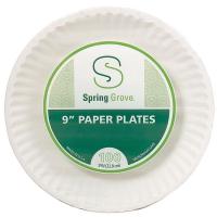 16W472 Disposable Plate, White, 9 In, PK 1200
