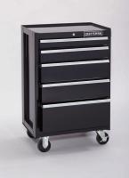 16W854 Rolling Cabinet, 26-1/2 x18 x 41-5/16, Blk