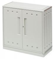 16W878 Storage Cabinet, HDPE, Platinum, 35 In