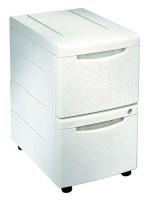 16W907 Mobile Desk Pedestal, Box/File, Platinum