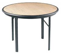 16W947 Folding Table, Round, 42In, Oak