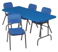 16W953 Folding Table, 30 x 72, Blue